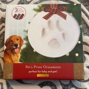 Kate & Milo Pet's Print Ornament - White